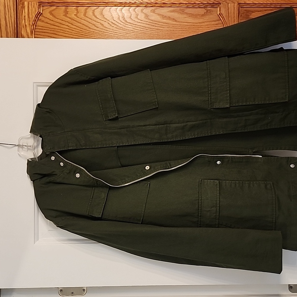 Olive green bomber jacket